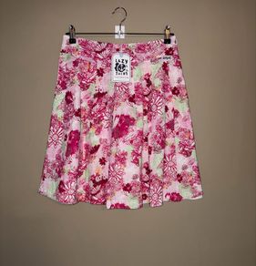 Lazy Jacks Pink Daisy Floral Cotton Skater Skirt Size 8 BNWT
