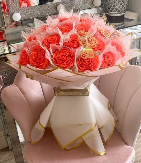 Gorgeous Fluffy Forever Flower Bouquet