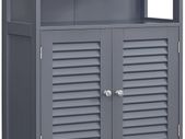 Bathroom Cabinet, Bathroom Cabinet, Freestanding Kitchen Cabinet, Storage Shelf, with 2 Doors, Grey