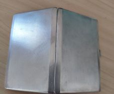 Antique heavy sterling silver cigarette case