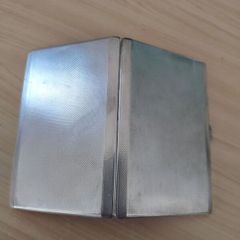 Antique heavy sterling silver cigarette case