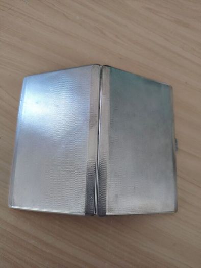 Antique heavy sterling silver cigarette case
