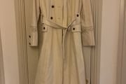 Cream full length military style Coat