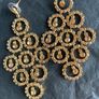 Gold Coloured Crystal Drop Earrings Image 2
