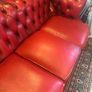 Red chesterfield 3 seater sofa Image 2