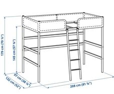 Ikea Tuffing Loft bed with desk