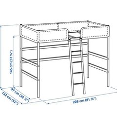 Ikea Tuffing Loft bed with desk