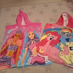 Hooded kids towels - Barbie & My Little Pony
