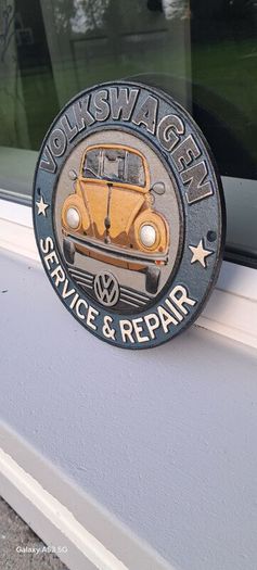 Volkswagen  beatle cast iron sign