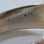 9ct gold ring With cluster diamonds hallmarked 375 Image 6