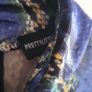 PRETTY LITTLE THINGS royal blue velvet python print dress Sz 10 Image 4