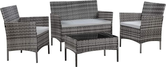 4-Piece Rattan Garden Chair Furniture Set