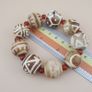 Vintage Burmese Pumtek Pyu Petrified Wood Beads Bracelet Image 5