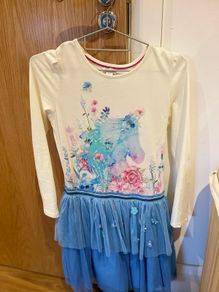 Monsoon Long Short Sleeve Unicorn dress
