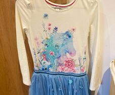 Monsoon Long Short Sleeve Unicorn dress