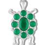 Green Crystals stuffed Turtle shaped Brooch for Men and Women Image 2