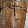 Leather Pouch Canister WWI?? For Binoculars? Thermos Flask? Huntsman Flask Case? Image 8
