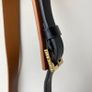 Ted Baker Skinny Leather Belt Tan & Black with Gold Hardware Image 2