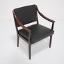 Vintage Rosewood and Black Leather Armchair by Karl Erik Ekselius for JOC Vetlanda, 1960s Image 2