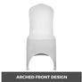 Universal 100pcs Chair Covers White Arched Front Slip Spandex Lycra Wedding Part Image 3