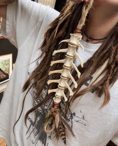 Handmade Bone Vertebrae Talisman Wall Hanging Oddity Art
