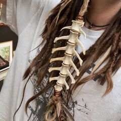 Handmade Bone Vertebrae Talisman Wall Hanging Oddity Art