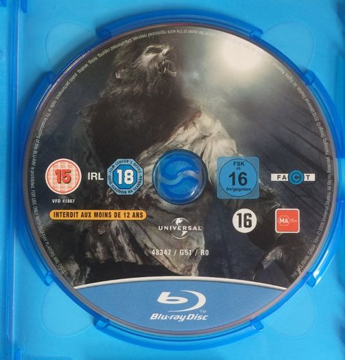 The Wolfman [2010] Anthony Hopkins, Emily Blunt & Hugo Weaving [Blu-ray Movie]