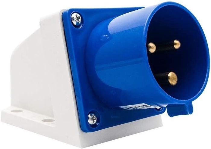 Blue Industrial Plug & Sockets MASO 16A 220v IP44 3 pin Industrial Site Plug & Wall Socket Waterproof IP44 Plug Connector Socket 2P+Earth Male/Female (#513)