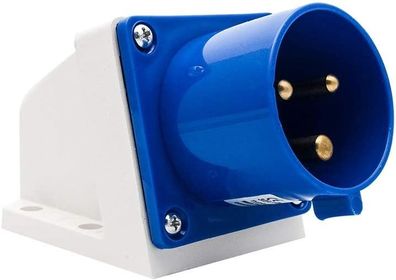 Blue Industrial Plug & Sockets MASO 16A 220v IP44 3 pin Industrial Site Plug & Wall Socket Waterproof IP44 Plug Connector Socket 2P+Earth Male/Female (#513)