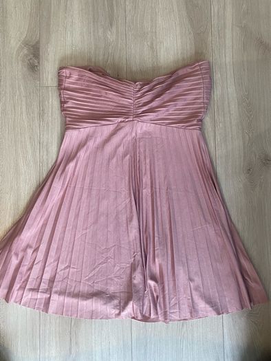 ASOS rose pink pleated dress UK 12