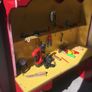 Kids work shop play station dresser with tools. Image 3