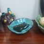 Stunning Vintage Mid Century Modern Ceramic Ashtray in the Most Amazing Turquoise Green and Brown Glaze, Grand River Pottery, Fergus, Canada- A Tobacciana Collector's Dream Piece! Image 3