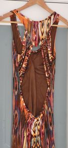 Red Queen boutique ethnic print maxi with open back detail Sz L/XL (Fit 12-14UK)