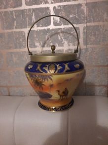 noritake desert scene jar