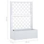 Garden Raised Bed with Trellis and Self Watering System White Image 8