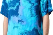 JACK &amp; JONES Men's short sleeve Shirt AOP Resort  Ss Relax , Blue, XL