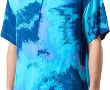 JACK & JONES Men's short sleeve Shirt AOP Resort  Ss Relax , Blue, XL