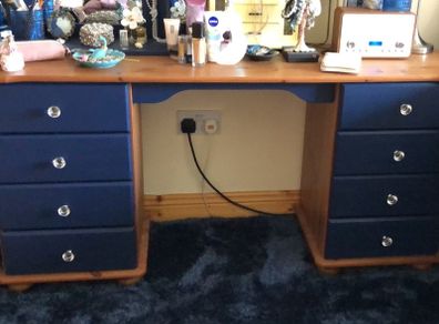 Two tone Blue dressing table
