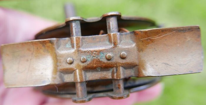 Antique Brass and wood Fishing Reel
