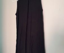Long black vest, sleevless