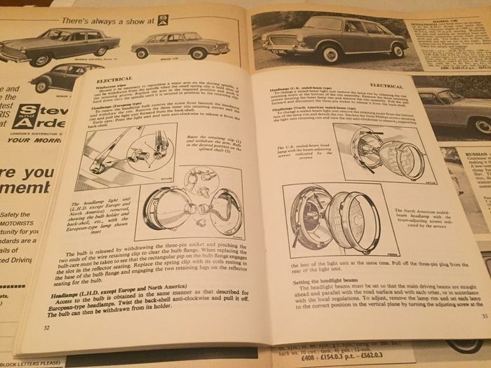 Morris 1100 Driver's Handbook. Late 1960s