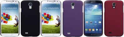 New Samsung I9500 Galaxy S4 Hybrid Rubberised Back Case Cover Black