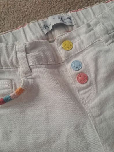 Zara Girls White Jeans 3-4