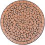 3 Piece Bistro Set Ceramic Tile Terracotta Image 5