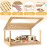 24-inch Syrian Hamster Cage with 2 Small Hamster Houses - Durable, Easy Clean Guinea Pig Cages, Clear View Design for Active Small Pets Image 5