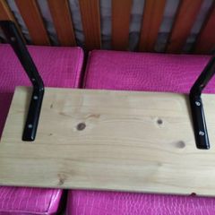 Wooden shelves