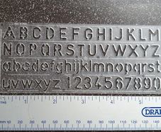 New - A Small Alphabet & Number Stencil - #