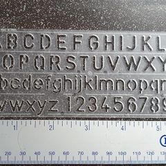 New - A Small Alphabet & Number Stencil - #