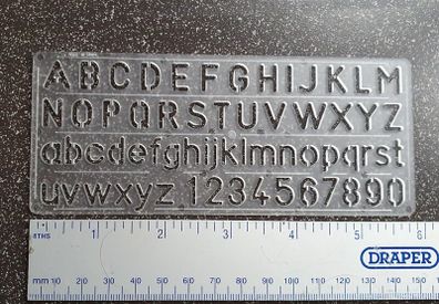 New - A Small Alphabet & Number Stencil - #