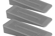 Door Stoppers for Floor Anti-Skid, Durable, and Heavy Duty Rubber Door Stops | Ideal for All Types of Surfaces Door Wedges Indoors Grey, Pack of 3
